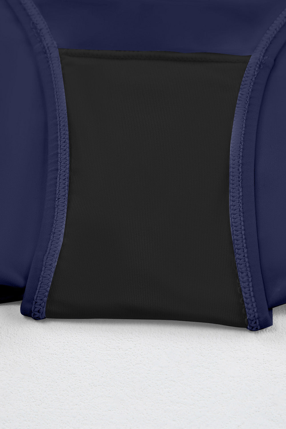 Black Solid Square Neck Sleeveless Tankini Swimsuit